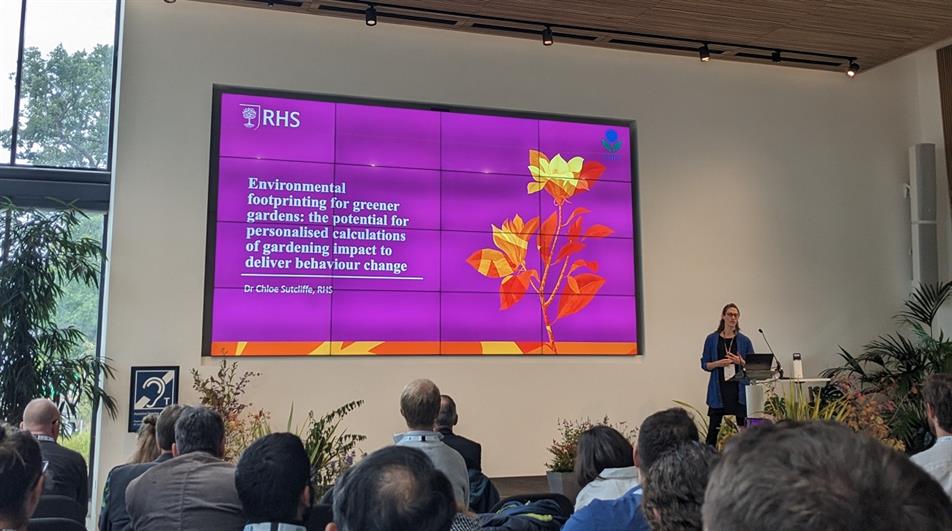 Dr Chloe Sutcliffe at the RHS Greener Cities Symposium